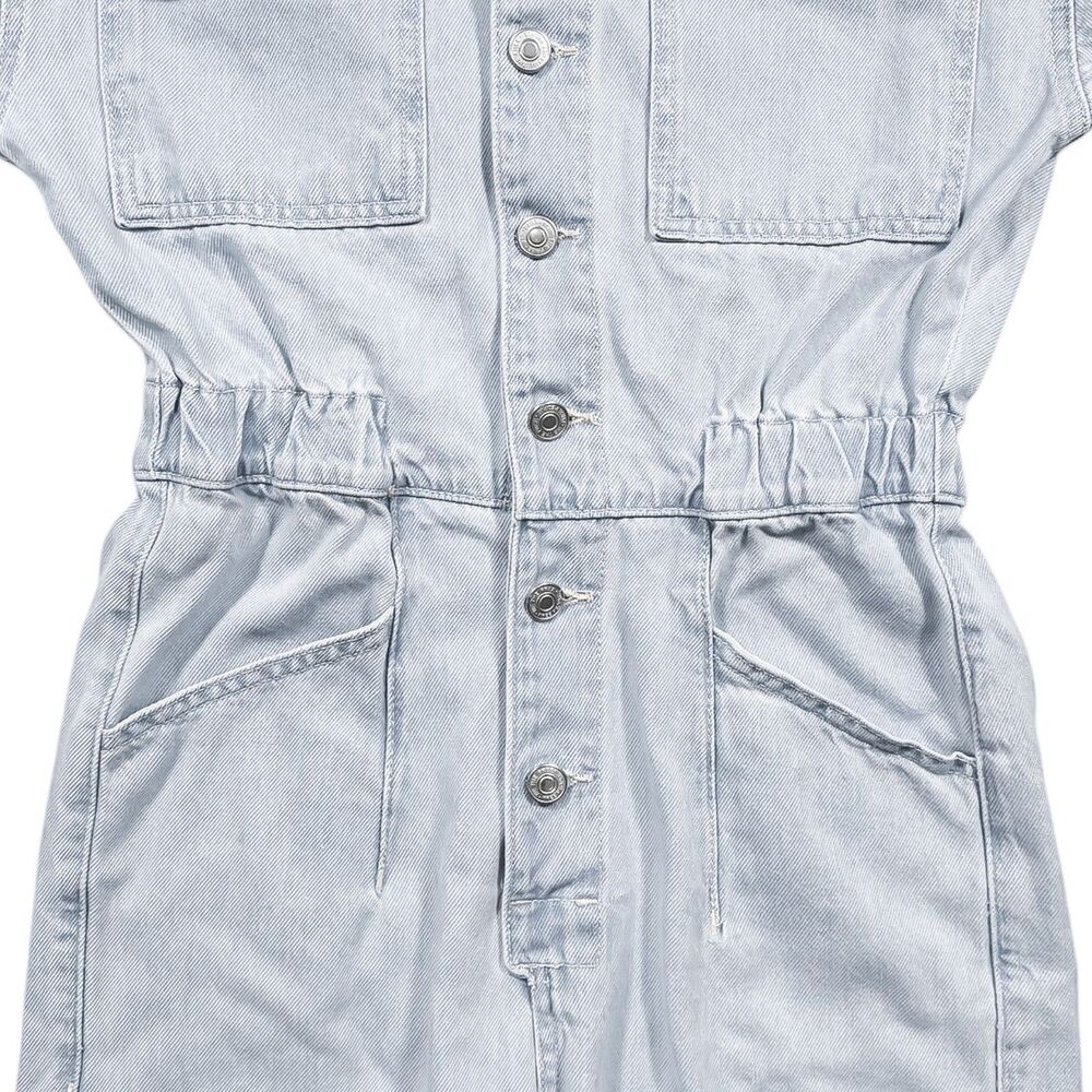 Free People We The Free Marci Jumpsuit XS Denim Light Wash Coveralls Utility - Picture 5 of 10